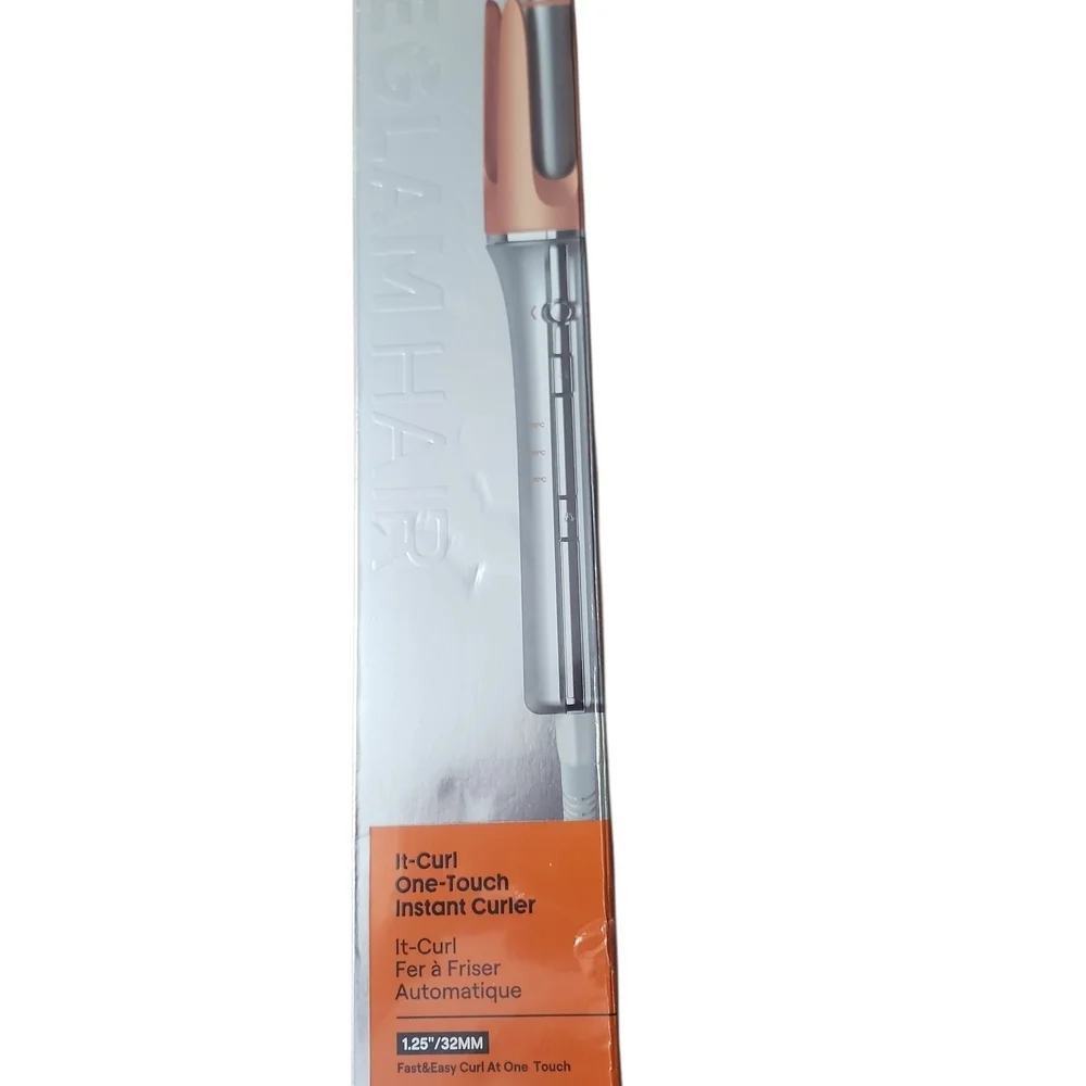 SheGlam Hair It-Curl One-Touch Curler - Silver and Orange